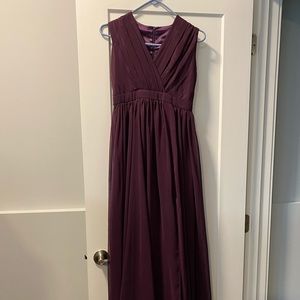 Deep plum colored dress